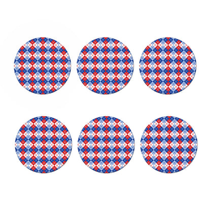 American Argyle Pattern Print Coaster Set