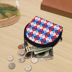 American Argyle Pattern Print Coin Purse