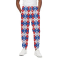 American Argyle Pattern Print Cotton Sweatpants