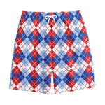American Argyle Pattern Print Cotton Shorts