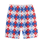 American Argyle Pattern Print Cotton Shorts