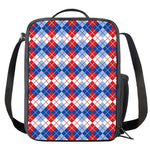 American Argyle Pattern Print Crossbody Lunch Bag