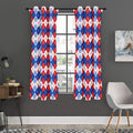 American Argyle Pattern Print Grommet Curtain Panels