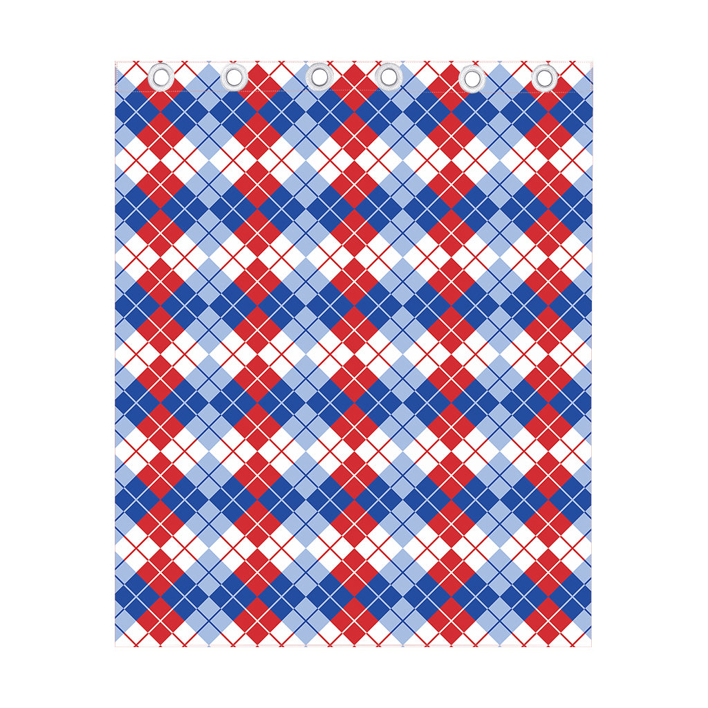 American Argyle Pattern Print Curtain