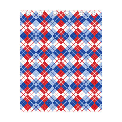 American Argyle Pattern Print Curtain