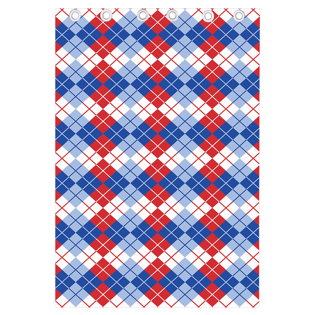 American Argyle Pattern Print Curtain
