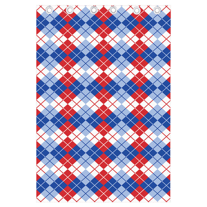 American Argyle Pattern Print Curtain