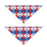 American Argyle Pattern Print Dog Bandana