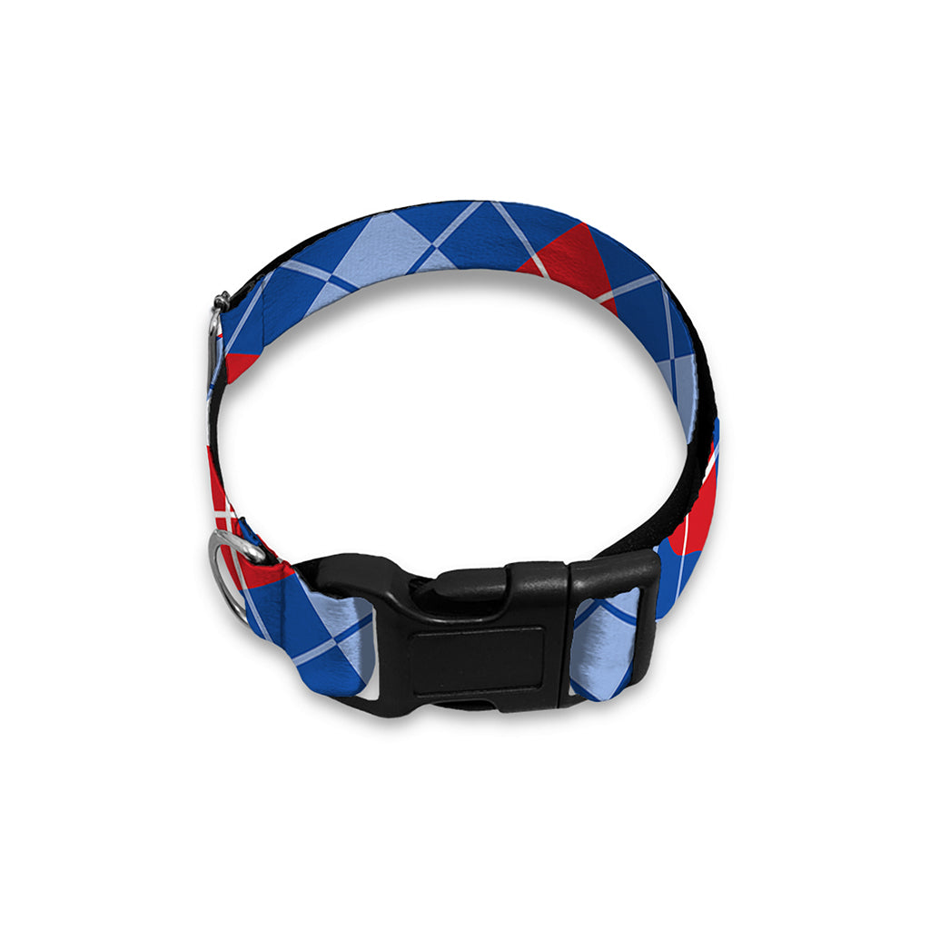 American Argyle Pattern Print Dog Collar