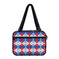 American Argyle Pattern Print Double Strap Bible Bag