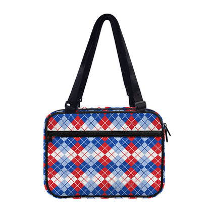 American Argyle Pattern Print Double Strap Bible Bag