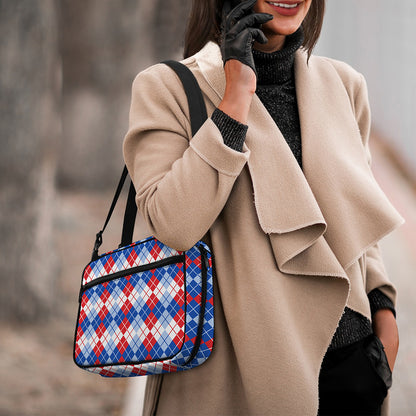 American Argyle Pattern Print Double Strap Bible Bag