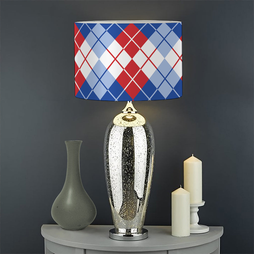 American Argyle Pattern Print Drum Lamp Shade