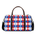 American Argyle Pattern Print Duffle Bag