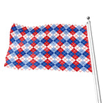 American Argyle Pattern Print Flag