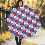 American Argyle Pattern Print Foldable Umbrella