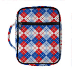 American Argyle Pattern Print Front Pocket Bible Bag