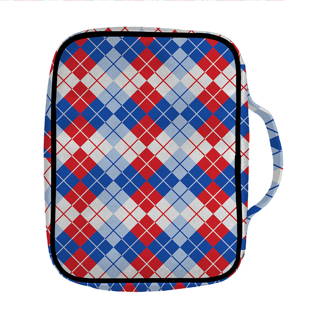 American Argyle Pattern Print Front Pocket Bible Bag