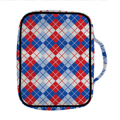 American Argyle Pattern Print Front Pocket Bible Bag