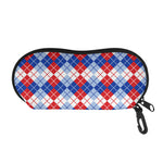American Argyle Pattern Print Glasses Case
