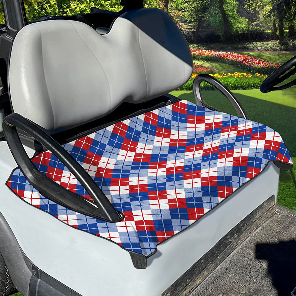 American Argyle Pattern Print Golf Cart Seat Cover