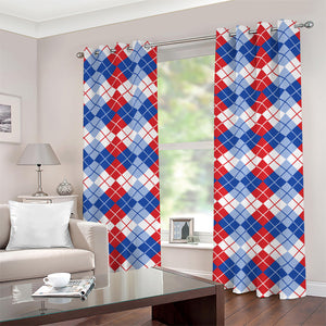 American Argyle Pattern Print Grommet Curtains