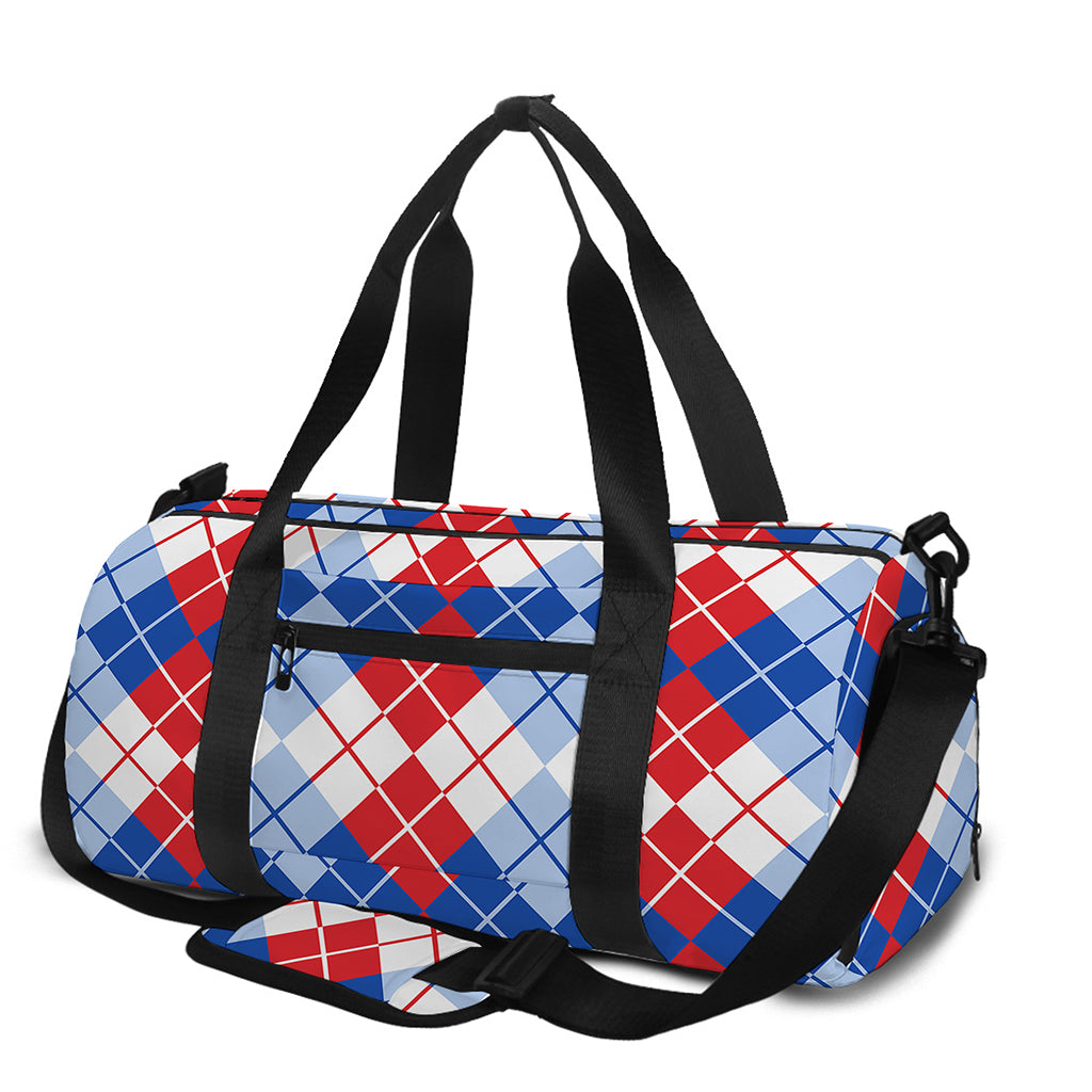 American Argyle Pattern Print Gym Bag
