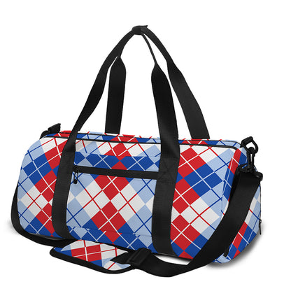 American Argyle Pattern Print Gym Bag