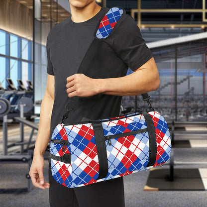 American Argyle Pattern Print Gym Bag