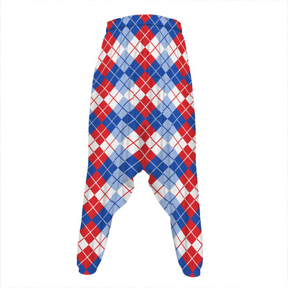 American Argyle Pattern Print Hammer Pants