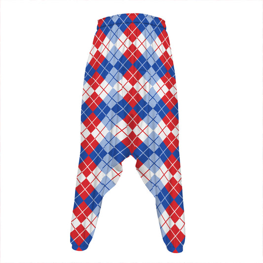 American Argyle Pattern Print Hammer Pants
