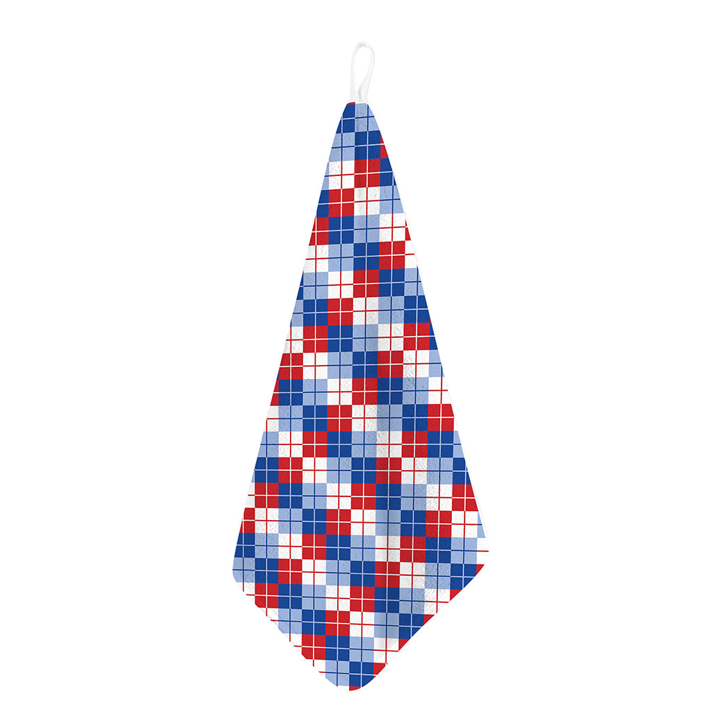 American Argyle Pattern Print Hand Towel