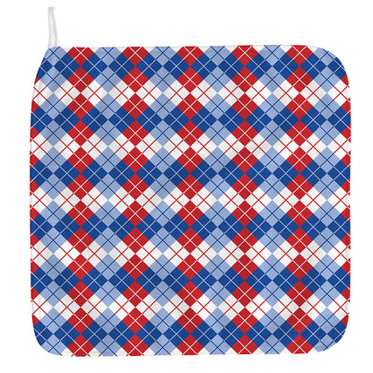 American Argyle Pattern Print Hand Towel