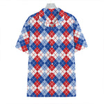 American Argyle Pattern Print Hawaiian Shirt
