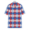 American Argyle Pattern Print Hawaiian Shirt