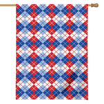 American Argyle Pattern Print House Flag