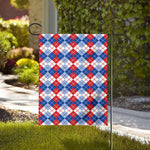 American Argyle Pattern Print House Flag