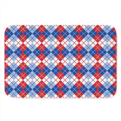 American Argyle Pattern Print Indoor Door Mat
