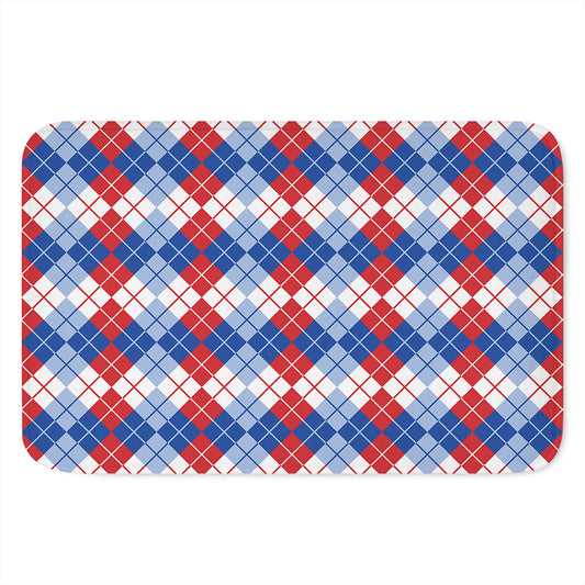 American Argyle Pattern Print Indoor Door Mat