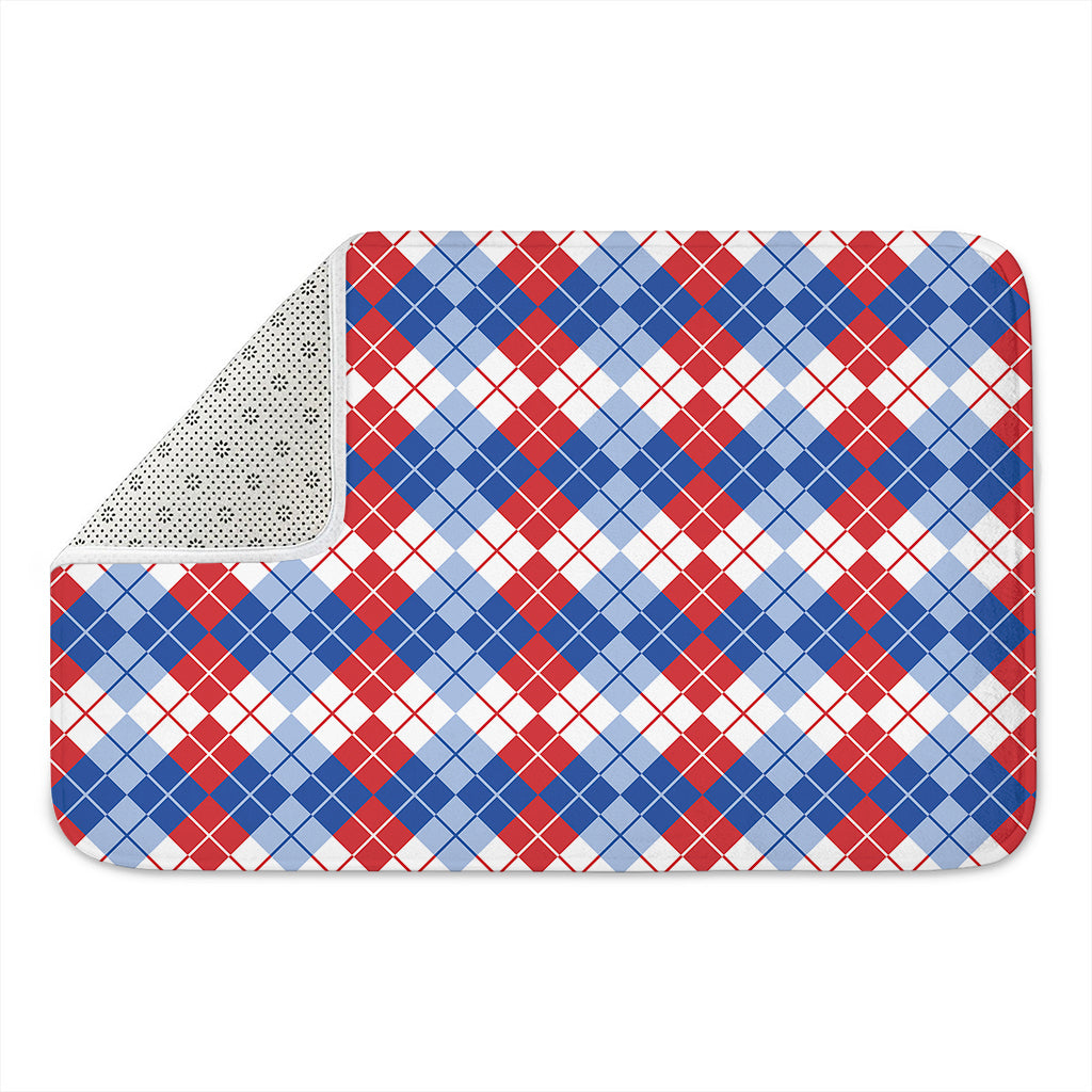 American Argyle Pattern Print Indoor Door Mat