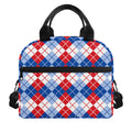 American Argyle Pattern Print Insulated Lunch Bag