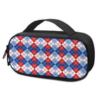 American Argyle Pattern Print Insulin Cooler Travel Case