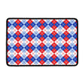 American Argyle Pattern Print Kitchen Mat