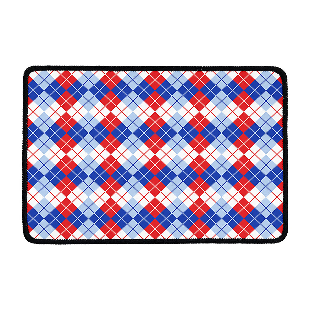 American Argyle Pattern Print Kitchen Mat