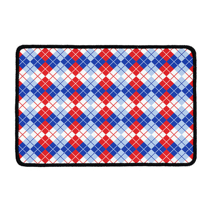 American Argyle Pattern Print Kitchen Mat