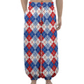 American Argyle Pattern Print Lantern Pants
