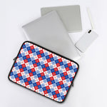 American Argyle Pattern Print Laptop Sleeve
