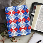 American Argyle Pattern Print Leather Bible Cover