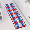 American Argyle Pattern Print Long Kitchen Mat