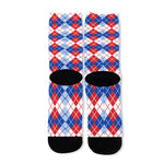 American Argyle Pattern Print Long Socks